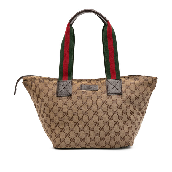 Pre-Loved Gucci GG Canvas Web Tote - Picture 1 of 9